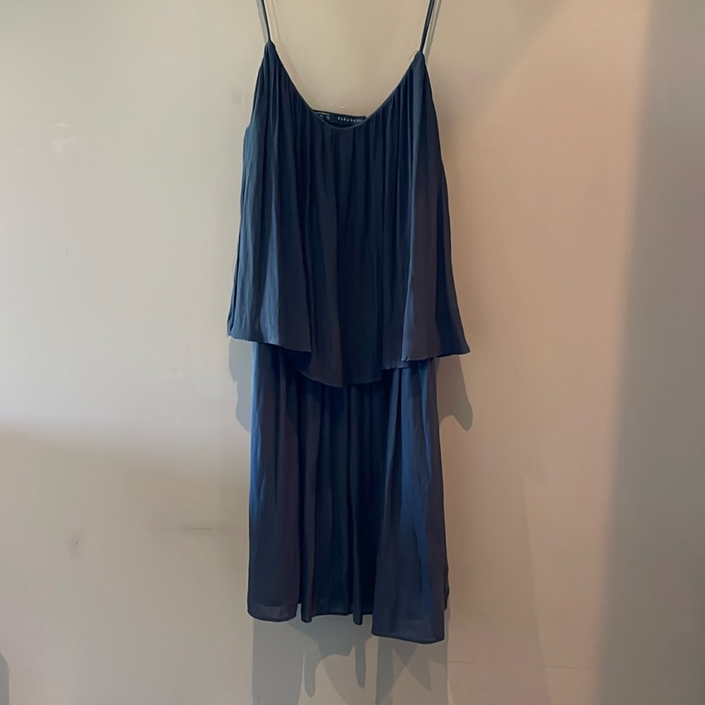 Zara grey raffle dress
